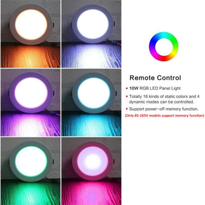 RGB+White Light Ceiling Lamp Round Recessed Dimmable Ceiling Light With Remote Controller, IR Remote 10W 220V, IR Remote 10W 85-265V, IR Remote 15W 220V, IR Remote 15W 85-265V
