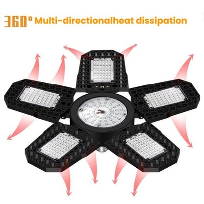 مصباح LED للنباتات قابل للطي والتحويل بخمس أوراق، مناسب للصوبات الزراعية، مصابيح تعبئة النباتات الحمراء والزرقاء، 216 مصباح LED، 252 مصباح LED، 288 مصباح LED