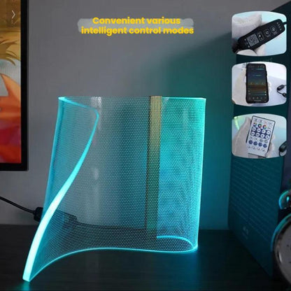 LED Light Guide Acrylic Ambient Desk Lamp Gaming Room Bedroom USB Pickups Rhythmic RGB Novelty Lamps