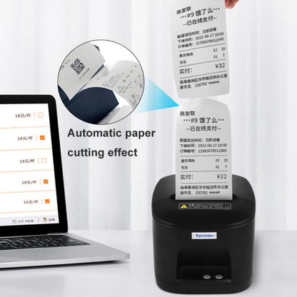 Xprinter XP-80T 80mm QR Code Supermarket Receipt Label Thermal Printer
