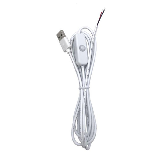 كابل طاقة USB ثنائي السنون 501 كابل زر التحكم في التشغيل والإيقاف شريط إضاءة LED سلك طاقة إضاءة نباتية