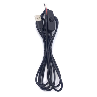 كابل طاقة USB ثنائي السنون 501 كابل زر التحكم في التشغيل والإيقاف شريط إضاءة LED سلك طاقة إضاءة نباتية