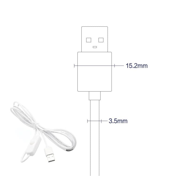كابل طاقة USB ثنائي السنون 501 كابل زر التحكم في التشغيل والإيقاف شريط إضاءة LED سلك طاقة إضاءة نباتية