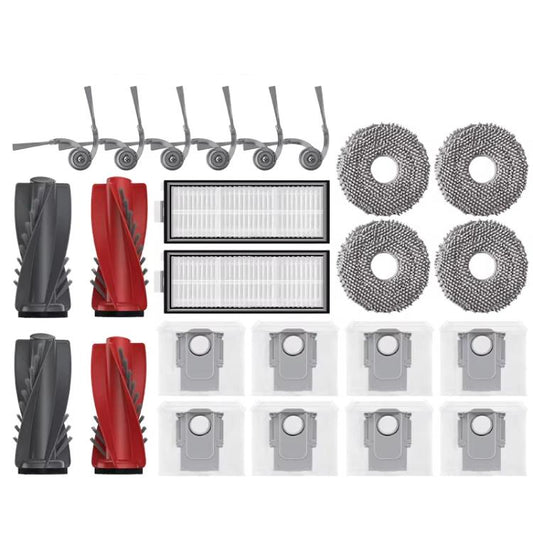 For Roborock P20 Pro Robotic Vacuum Cleaner Accessories, Main Brush, 2pcs Side Brush, 2pcs /Box Filter, 2pcs Dust Bag, 2pcs Rag