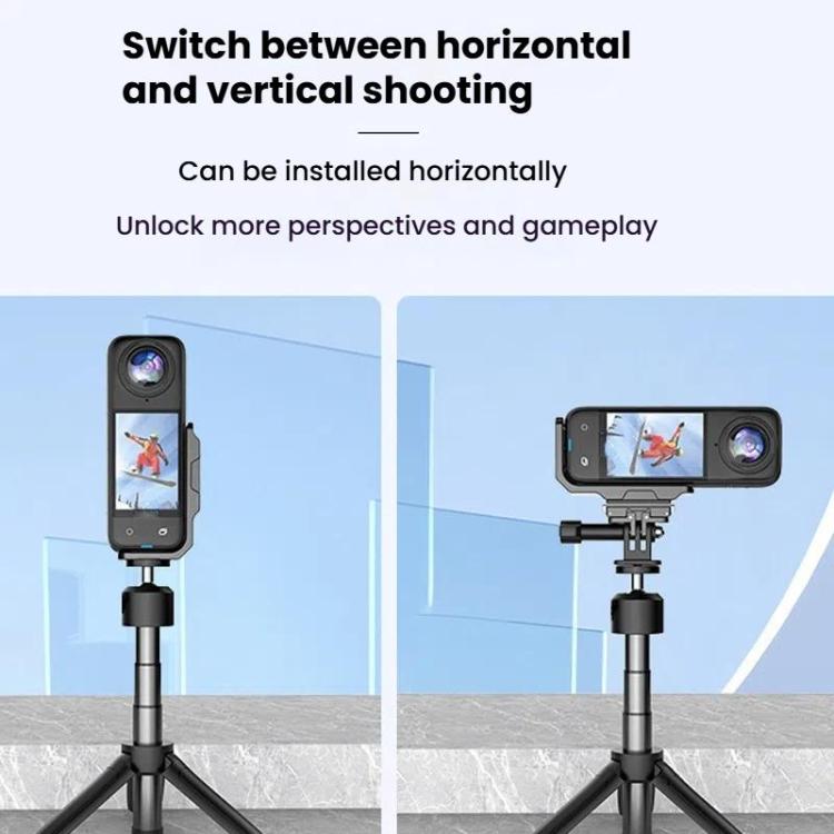 لـ Insta360 X4 / X3 HEPAIL AC56 حامل معدني مغناطيسي عمودي أفقي، AC56