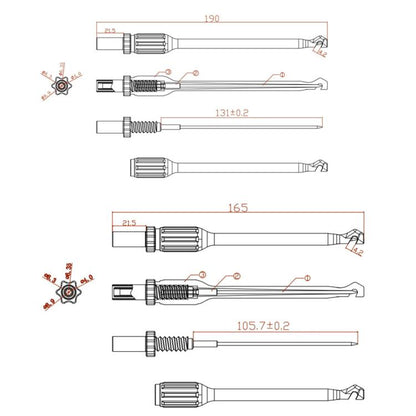 4mm Banana Jack Non-destructive Wire-free Steel Needle Auto Repair Line Detection Probe