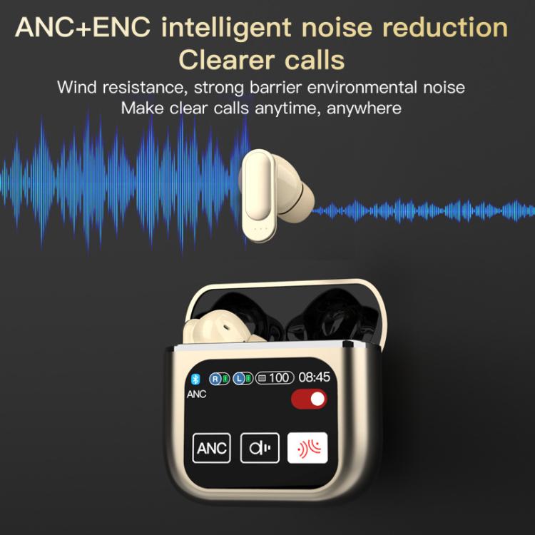 1.9 Inch TFT Full-Color Touchscreen Wireless 5.4 Earbuds ANC+ENC Noise Reduction In-Ear Sports Earphones