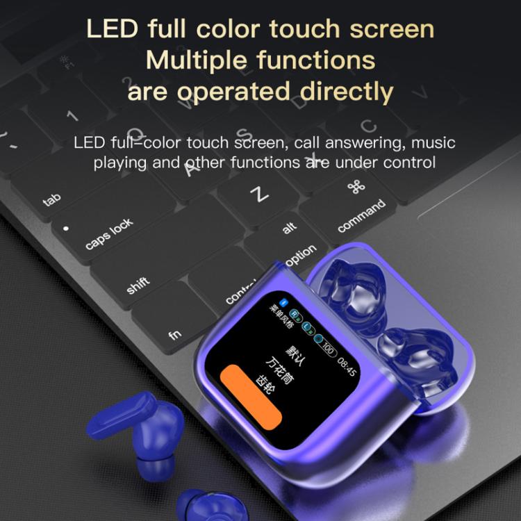 1.9 Inch TFT Full-Color Touchscreen Wireless 5.4 Earbuds ANC+ENC Noise Reduction In-Ear Sports Earphones