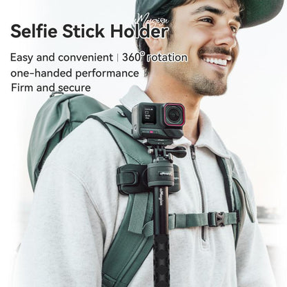 حامل عصا سيلفي من AMagisn، حقيبة ظهر لكاميرا الحركة، ملحق سريع لكاميرا Insta360 / DJI / GoPro