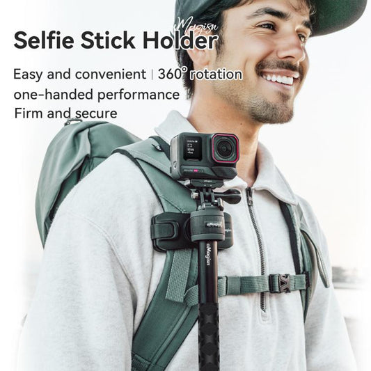 حامل عصا سيلفي من AMagisn، حقيبة ظهر لكاميرا الحركة، ملحق سريع لكاميرا Insta360 / DJI / GoPro