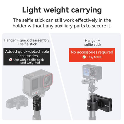 حامل عصا سيلفي من AMagisn، حقيبة ظهر لكاميرا الحركة، ملحق سريع لكاميرا Insta360 / DJI / GoPro