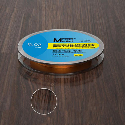 200m Mobile Phone Motherboard Precision Repair Flying Wire, MaAnt FX-001 0.01mm, MaAnt FX-002A 0.02mm Insulated, MaAnt FX-002 0.02mm Uninsulated, FX-009 0.009mm