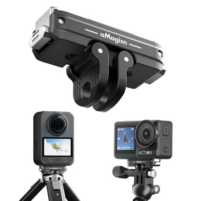 محول واجهة مزدوج لحامل مغناطيسي معدني سريع الفك لـ DJI Action 5 Pro / 4 / 3 aMagisn