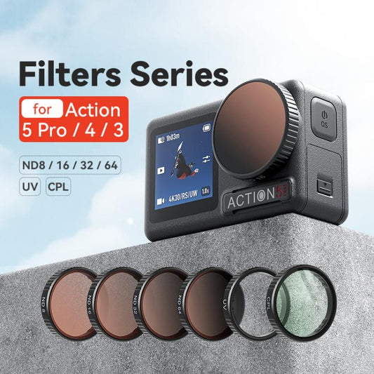 فلتر aMagisn لـ DJI Action 5 Pro / 4 / 3، UV، CPL، ND8+16+32+64، ND8+16+32+CPL