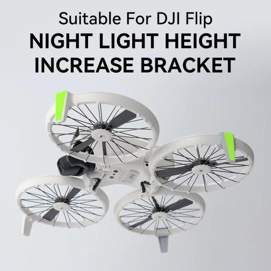 حامل معزز مضيء قابل للطي والفصل لـ DJI Flip RCSTQ، حامل واقٍ مقاوم للسقوط والخدش، زوج واحد من الحوامل الثلاثية + ملصق