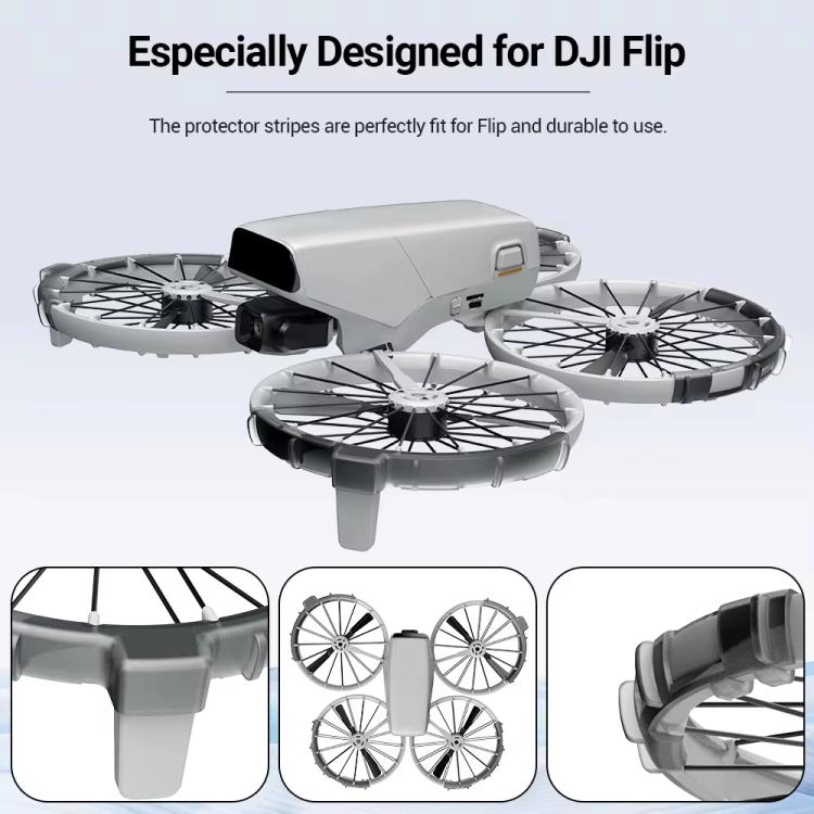 لـ DJI Flip RCSTQ Paddle Protector Shock Protector Anti-Scratch and Anti-Track Ring