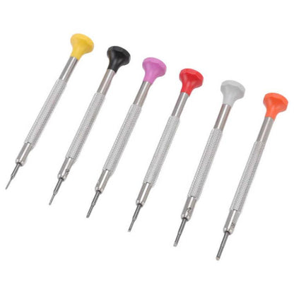 0.8-1.8mm Flat Type Screwdriver Watch Repairing Driver Tool, 6pcs / Set