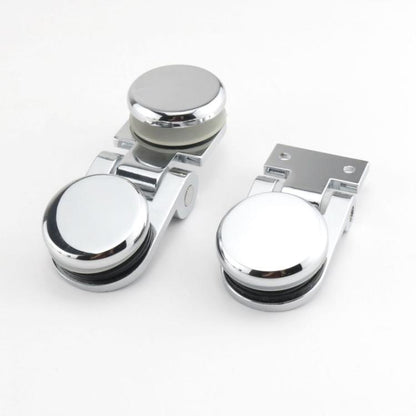 Frameless Glass Door Hinge Display Wine Cabinet 180 Degree Window Door Round Hinge, Single Side Small, Single Side Large, Bilateral Small, Bilateral Large