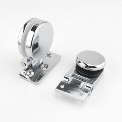 Frameless Glass Door Hinge Display Wine Cabinet 180 Degree Window Door Round Hinge, Single Side Small, Single Side Large, Bilateral Small, Bilateral Large