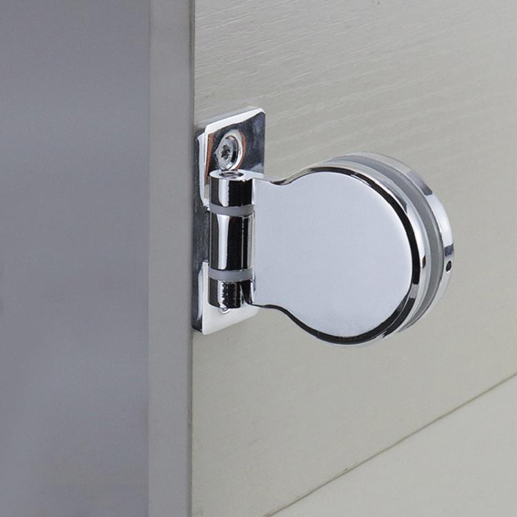 Frameless Glass Door Hinge Display Wine Cabinet 180 Degree Window Door Round Hinge, Single Side Small, Single Side Large, Bilateral Small, Bilateral Large