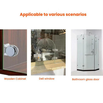 Frameless Glass Door Hinge Display Wine Cabinet 180 Degree Window Door Round Hinge, Single Side Small, Single Side Large, Bilateral Small, Bilateral Large