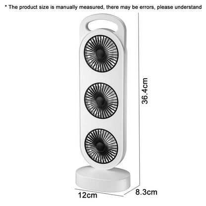 Simple Triple Turbine Design Fan Large Wind Desktop USB Charging Portable Home Outdoor Dormitory Fan