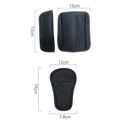 Baby Stroller Seat Belt Shoulder Guard, Black Regular, Black Nylon Patch, Black Crotch Protector, Black Regular 3pcs /Set, Black Nylon 3pcs /Set