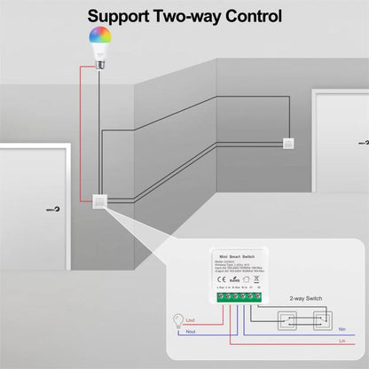 Smart Switch DIY Breaker 2 Way Control Voice Control, Compatible Tuya Zigbee 16A, Compatible eWeLink Zigbee 16A