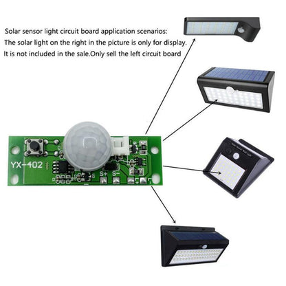 3.7V Infrared Human Sensor Solar Light Circuit Board Solar Wall Light Control Board PIR Wall Light Controller