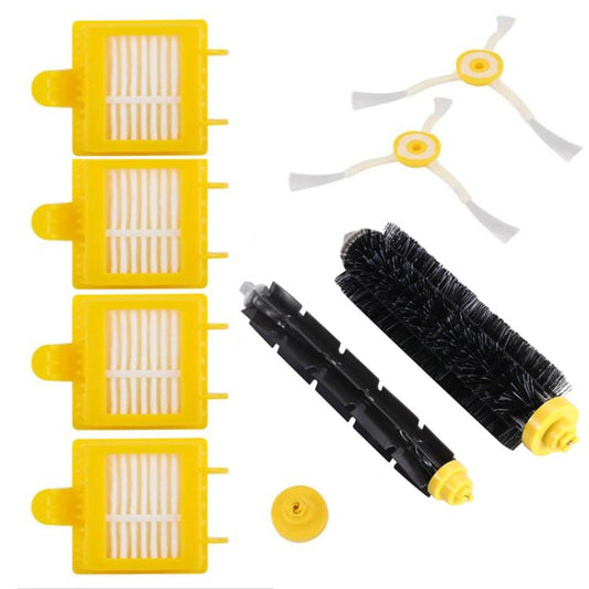 For IRobot Roomba 700/780 Series Sweeping Robot Accessories 4 HEPA Filter +2 Side Brush +1pair Main Brush, 8pcs /Set