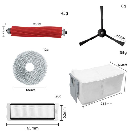 Sweeping Robot Vacuum Cleaner Accessories Main Side Brush Hepa Filter Trash Dust Bag Mop Cloth
