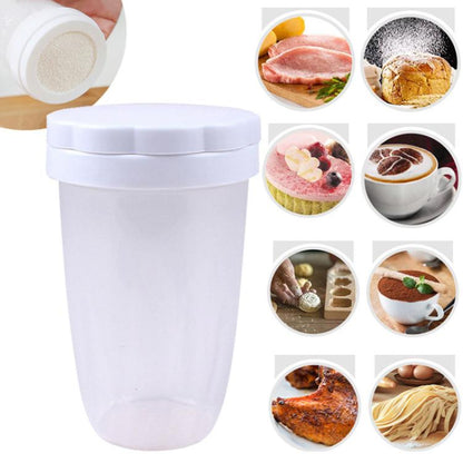 2pcs Plastic Baking Cocoa Powder Sprinkler Flour Sifter
