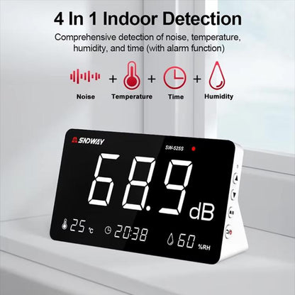 Desktop Noise Meter Temperature and Humidity Meter Decibel Meter Environmental Noise Monitor