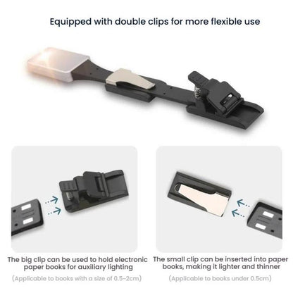 Portable Clip Book Lamp Mini Desk Lamp Learning Reading Rechargeable Clip Bookmark Light