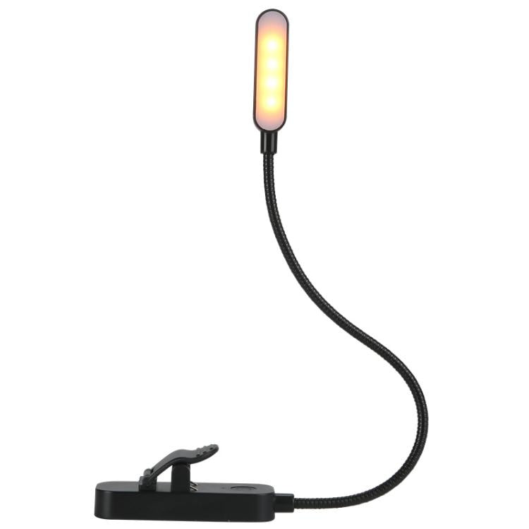 Hose Clip Book Light Night Reading Lamp Adjustable Brightness USB Rechargeable Book Clip Lights, 8LED Long Strip Type-White, 8LED Long Strip Type-Black, 12LED Shower Type-White