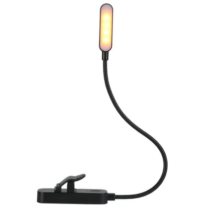 Hose Clip Book Light Night Reading Lamp Adjustable Brightness USB Rechargeable Book Clip Lights, 8LED Long Strip Type-White, 8LED Long Strip Type-Black, 12LED Shower Type-White