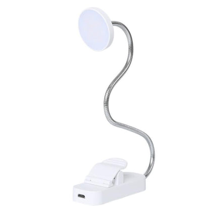 Hose Clip Book Light Night Reading Lamp Adjustable Brightness USB Rechargeable Book Clip Lights, 8LED Long Strip Type-White, 8LED Long Strip Type-Black, 12LED Shower Type-White