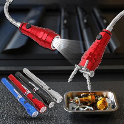 170mm-565mm 3LEDs Light Bendable Telescopic Multifunctional Picker Auto Repair Screw Tool, 170mm-565mm
