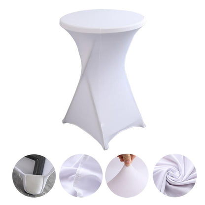 Cocktail Bar Table Cover For Hotel Wedding Decoration Stretch Polyester Banquet Round Table Cover, 60x110cm, 70x110cm, 80x110cm