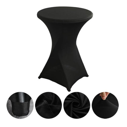 Cocktail Bar Table Cover For Hotel Wedding Decoration Stretch Polyester Banquet Round Table Cover, 60x110cm, 70x110cm, 80x110cm