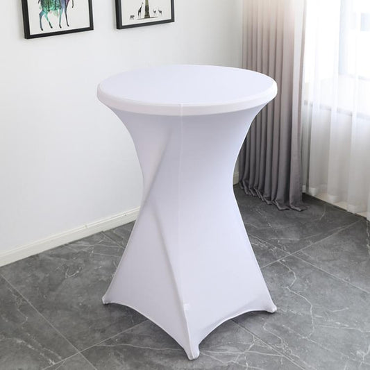 Cocktail Bar Table Cover For Hotel Wedding Decoration Stretch Polyester Banquet Round Table Cover, 60x110cm, 70x110cm, 80x110cm