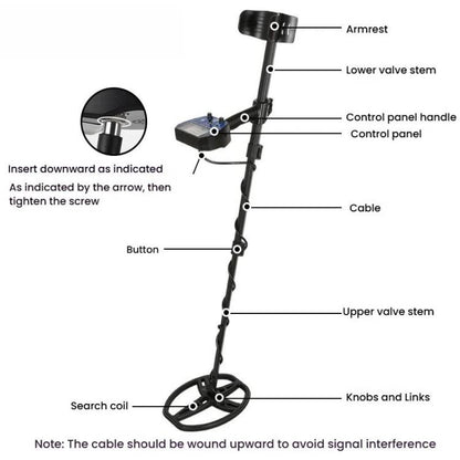 Goint MD-6010 Handheld Metal Detector High Sensitivity Underground Gold Detector Outdoor Treasure Hunter