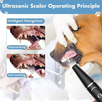Pet Ultrasonic Teeth Cleaner Dog Tooth Brushing Kit Plaque Tartar Remover Dental Care Tool, With 3pcs Kit (White), With 3pcs Kit (Black), With Gift Box Oral Mirror (White), With Gift Box Oral Mirror (Black)