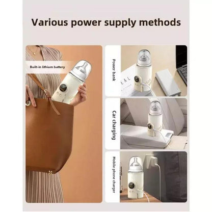 18W Wireless Baby Bottle Warmer 6 Adjustable Temperature Settings Milk Thermo Cover for Breastfeeding & Formula, 6000mAh, 8000mAh, 10000mAh