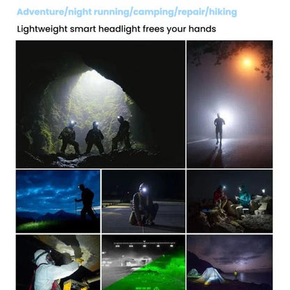 E-SMARTER W6100A LED Mini Wave Sensor Headlamp COB Outdoor Adventure Fishing Bright Headlamp