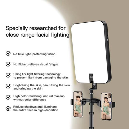 1.7m 14-Inch Suitcase Integrated Design Fill Light Foldable 3500-6000K Full-Screen Live Photography  Video Light