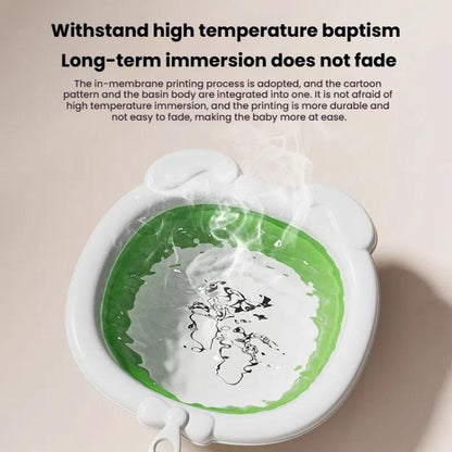 Children Silicone Folding Washbasin Portable Thickened Hangable Butt Washbasin For Babies