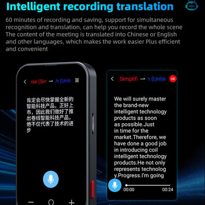 3.1-inch Screen Multilanguage AI Translator Device 139 Online/17 Offline Languages, Real-Time Voice/Photo/Text Translation