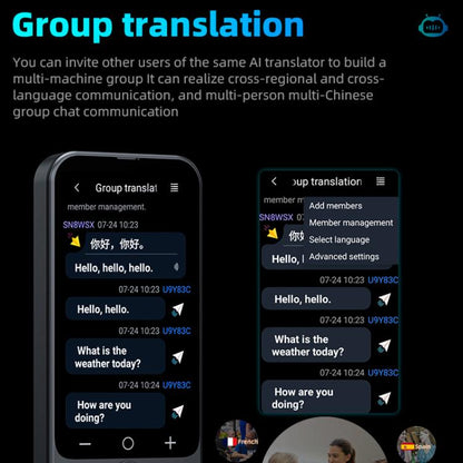 3.1-inch Screen Multilanguage AI Translator Device 139 Online/17 Offline Languages, Real-Time Voice/Photo/Text Translation