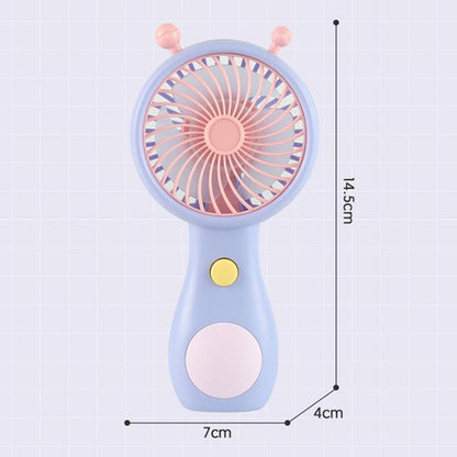 Cute Small Snail Handheld USB Rechargeable Fan Portable Mini Compact Pocket Fan